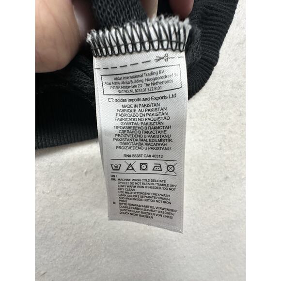 Adidas Crewneck Sweatshirt Mens XS Long Sleeve Pullover Pockets Trefoil Adult - Picture 7 of 8